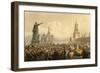 Announcement of the Coronoation in Red Square-Vasily Timm-Framed Art Print