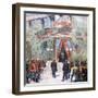 Announcement on the Health of Tsar Alexander of Russia, Livadia Palace, St Petersburg, Russia, 1894-Henri Meyer-Framed Giclee Print