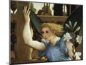 Announcing Angel, Detail from the Annunciation, Ca 1434-Lorenzo Lotto-Mounted Giclee Print