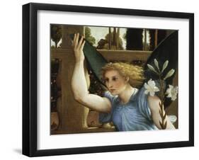 Announcing Angel, Detail from the Annunciation, Ca 1434-Lorenzo Lotto-Framed Giclee Print