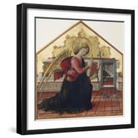 Announcing Angel, Left Panel of the Annunciation, 1467-1468-Bartolomeo Caporali-Framed Giclee Print