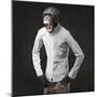 Annoyed Monkey Shouting On Black Background-Aaron Amat-Mounted Premium Giclee Print