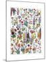 Annual and Biannual Flowers-null-Mounted Giclee Print