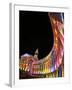 Annual Holiday Light Display Illuminates the Denver County Building, Seen Through a Fisheye Lens-null-Framed Photographic Print