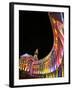 Annual Holiday Light Display Illuminates the Denver County Building, Seen Through a Fisheye Lens-null-Framed Photographic Print