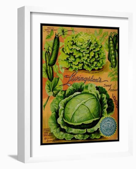 Annual Of True Blue Lettuce-Vintage Apple Collection-Framed Giclee Print