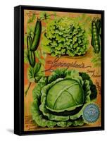 Annual Of True Blue Lettuce-Vintage Apple Collection-Framed Stretched Canvas