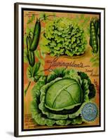 Annual Of True Blue Lettuce-Vintage Apple Collection-Framed Premium Giclee Print