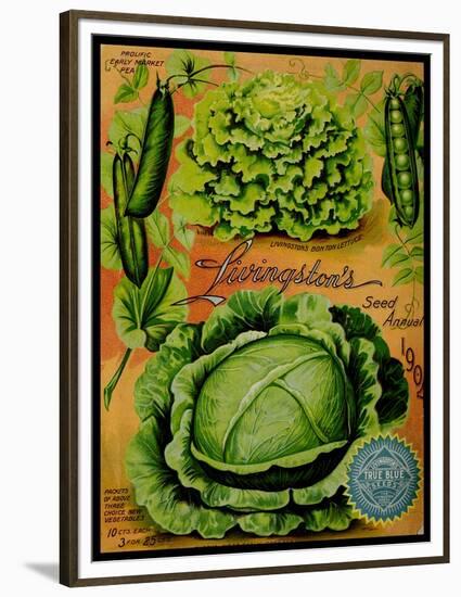 Annual Of True Blue Lettuce-Vintage Apple Collection-Framed Premium Giclee Print