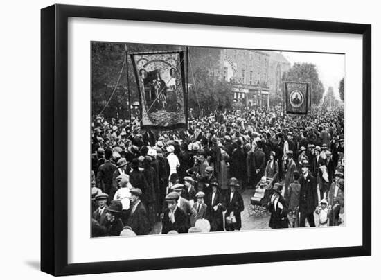 Annual Procession of the Orangemen, Belfast, Northern Ireland, 1922-J Johnson-Framed Giclee Print