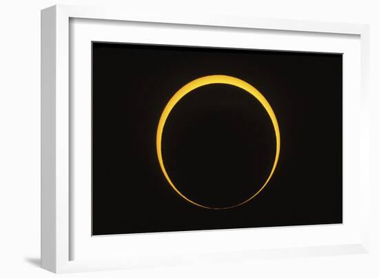 Annular Eclipse Showing Reverse Baily's Beads Effect-null-Framed Photographic Print