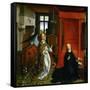 Annuncation (Center Panel of a Triptych)-Rogier van der Weyden-Framed Stretched Canvas