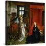 Annuncation (Center Panel of a Triptych)-Rogier van der Weyden-Stretched Canvas