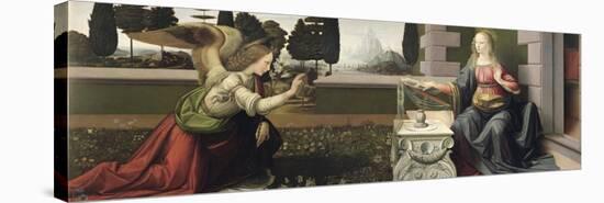Annunciation, 1472-75-Leonardo da Vinci-Stretched Canvas