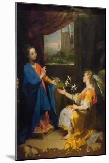 Annunciation, Altarpiece, 1582-84 (Oil on Canvas)-Federico Fiori Barocci or Baroccio-Mounted Giclee Print