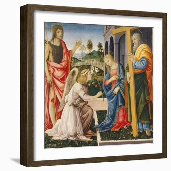 Annunciation and Saints-Filippino Lippi-Framed Giclee Print
