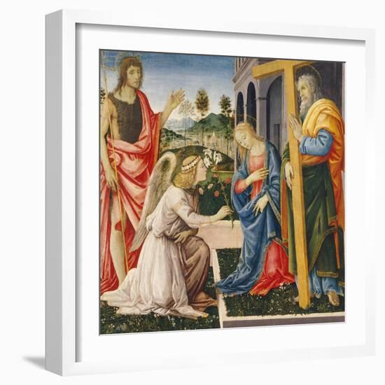 Annunciation and Saints-Filippino Lippi-Framed Giclee Print