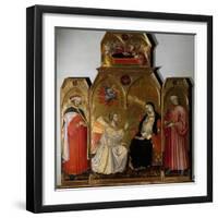 Annunciation and Saints-Taddeo di Bartolo-Framed Giclee Print