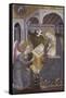 Annunciation, Angel Gabriel Kneeling to Mary-Pedro Serra-Framed Stretched Canvas