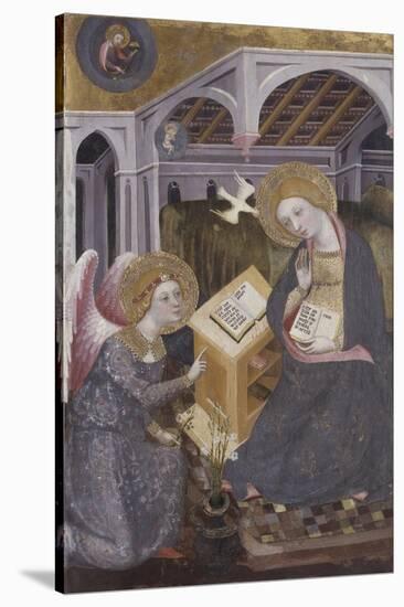 Annunciation, Angel Gabriel Kneeling to Mary-Pedro Serra-Stretched Canvas