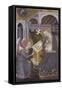 Annunciation, Angel Gabriel Kneeling to Mary-Pedro Serra-Framed Stretched Canvas