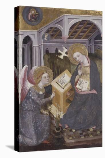Annunciation, Angel Gabriel Kneeling to Mary-Pedro Serra-Stretched Canvas