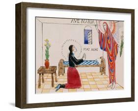 Annunciation, C.1912-Eric Gill-Framed Giclee Print