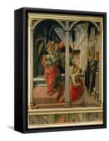 Annunciation, circa 1445-Fra Filippo Lippi-Framed Stretched Canvas