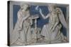 Annunciation, Detail from Predella of Last Judgment-Giovanni Della Robbia-Stretched Canvas