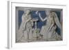 Annunciation, Detail from Predella of Last Judgment-Giovanni Della Robbia-Framed Giclee Print