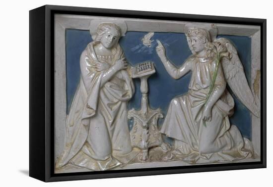 Annunciation, Detail from Predella of Last Judgment-Giovanni Della Robbia-Framed Stretched Canvas