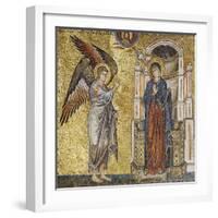 Annunciation, Detail of Coronation of Virgin and Stories of Mary-Jacopo Torriti-Framed Giclee Print