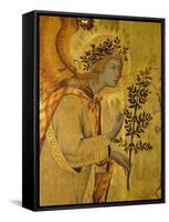 Annunciation, Detail of Gabriel-Simone Martini-Framed Stretched Canvas