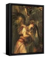 Annunciation (Detail)-Titian (Tiziano Vecelli)-Framed Stretched Canvas