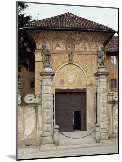 Annunciation, Flanking Entrance, and Prophets, in Lunettes of Shell-Bernardino De Rossi-Mounted Giclee Print