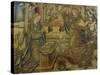 Annunciation Flemish Tapestry-null-Stretched Canvas