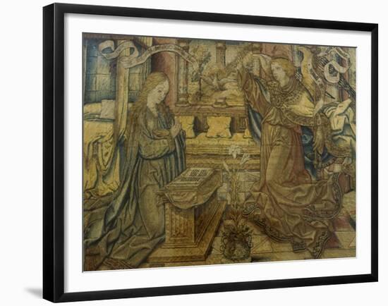 Annunciation Flemish Tapestry-null-Framed Giclee Print