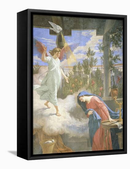 Annunciation, Fresco, 1875-Cesare Mariani-Framed Stretched Canvas