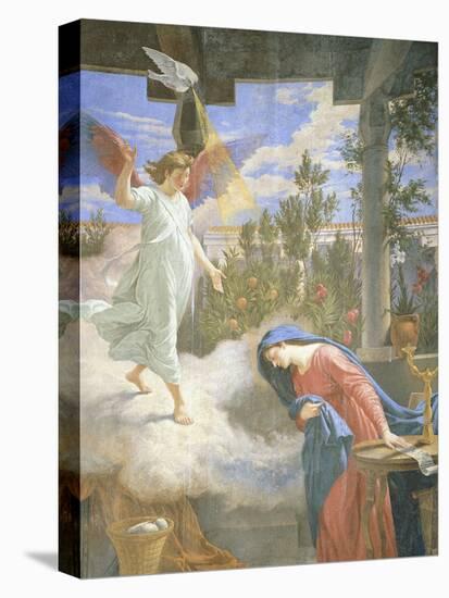 Annunciation, Fresco, 1875-Cesare Mariani-Stretched Canvas