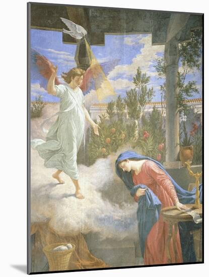 Annunciation, Fresco, 1875-Cesare Mariani-Mounted Giclee Print