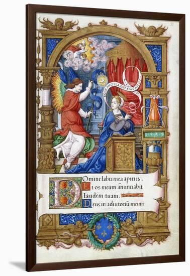 Annunciation, from a Book of Hours Made for Francois I, C.1532-1540-null-Framed Giclee Print