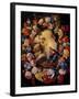 Annunciation in a Floral Wreath-Carlo Maratti-Framed Giclee Print