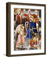 Annunciation, Miniature from Grand Hours of Rohan, 1430-1435, Manuscript, France, 15th Century-null-Framed Giclee Print