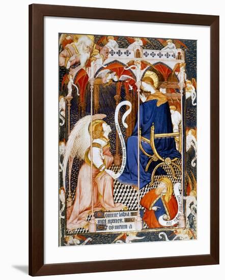 Annunciation, Miniature from Grand Hours of Rohan, 1430-1435, Manuscript, France, 15th Century-null-Framed Giclee Print