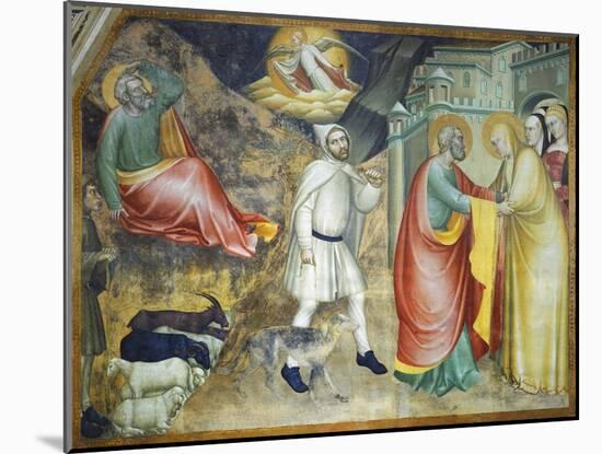Annunciation of Angel and Meeting with St Anne-Giovanni Da Milano-Mounted Giclee Print