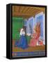 Annunciation of The Virgin Marys approaching death. Ms. fr.71, around 1445.-Jean Fouquet-Framed Stretched Canvas