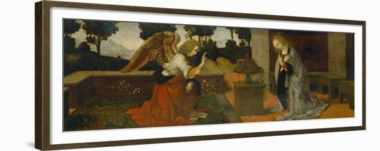 Annunciation, Part of a Predella-Lorenzo di Credi-Framed Giclee Print