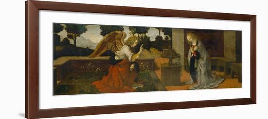 Annunciation, Part of a Predella-Lorenzo di Credi-Framed Giclee Print