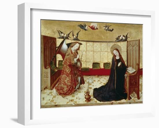 Annunciation, Scene from the Life of the Virgin Mary, C.1460/65-null-Framed Giclee Print