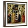 Annunciation Showing St Apollonia, St Luke and Prophets David and Isaiah-Neri Di Bicci-Framed Giclee Print